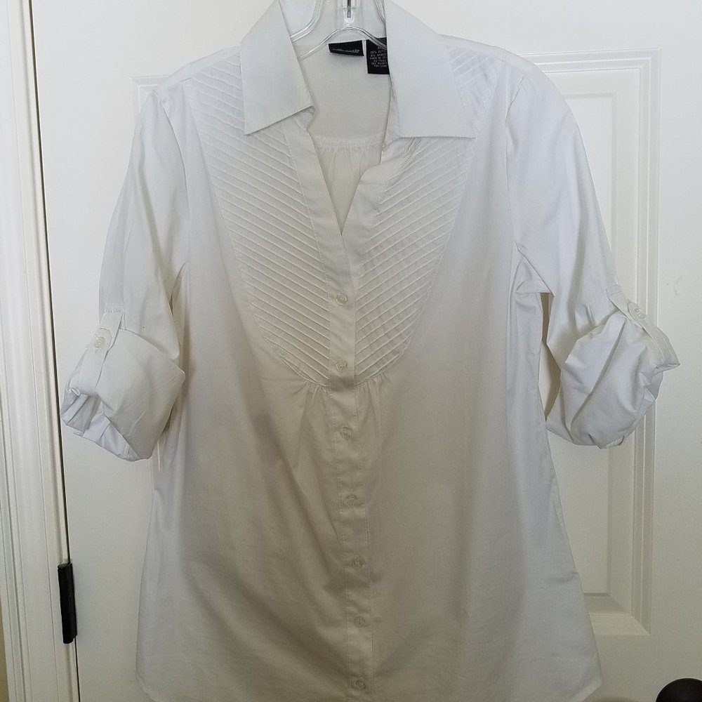 Willie Smith V-Neck button down tunic blouse